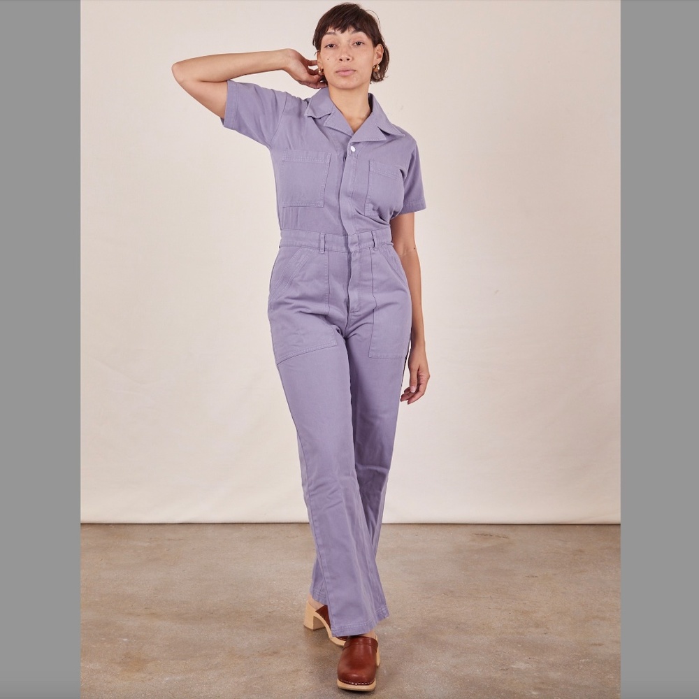 Big Bud Press Short Sleeve Jumpsuit Faded Grape Small